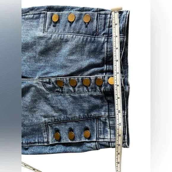 J Brand High-Waisted Sailor Button Jeans, Size [24], Blue Wash, Natasha - Picture 7 of 13